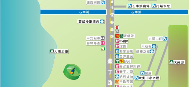 墾丁街道圖
