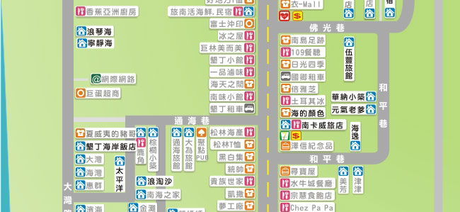 墾丁街道圖