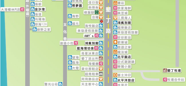 墾丁街道圖