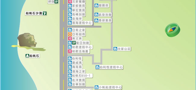 船帆石街道圖