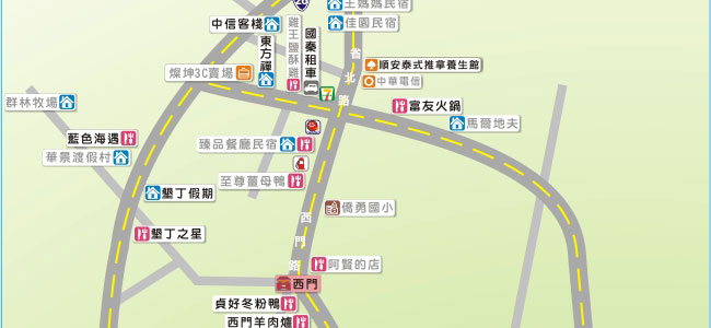 恆春街道圖